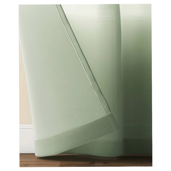 Threshold Green Farrah Light Filtering Window Single Curtain Panel NWT 63"x54" - Picture 3 of 7